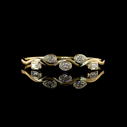 5.28 CTTW MIX Lab Grown Diamond Bangles Bracelet 6.5" (F Color and VS1 Clarity)