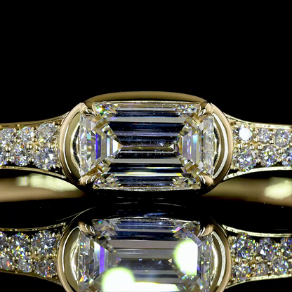 6.84 CTTW Emerald Lab Grown Diamond Bangles Bracelet 6.5" (F Color and VVS2 Clarity)
