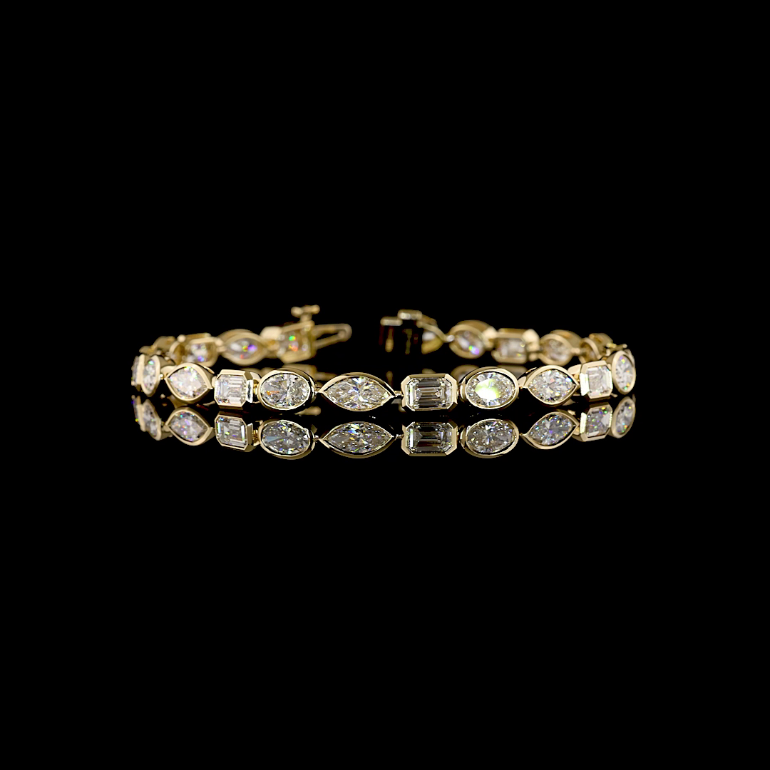 10.43 CTTW MIX Lab Grown Diamond Tennis Bracelet 7" (E Color and VS1 Clarity)