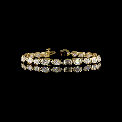 10.43 CTTW MIX Lab Grown Diamond Tennis Bracelet 7" (E Color and VS1 Clarity)