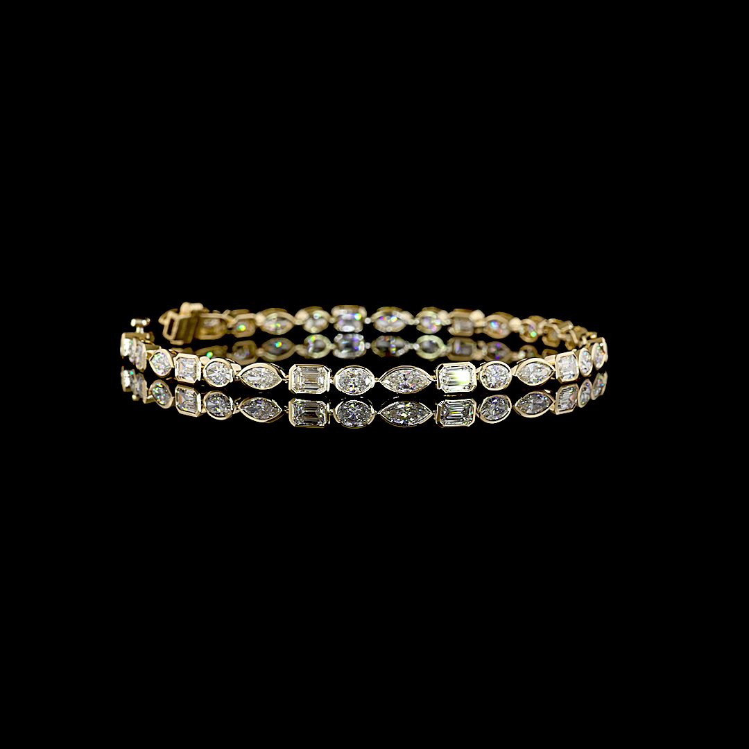 5.49 CTTW MIX Lab Grown Diamond Tennis Bracelet 7" (E Color and VS1 Clarity)