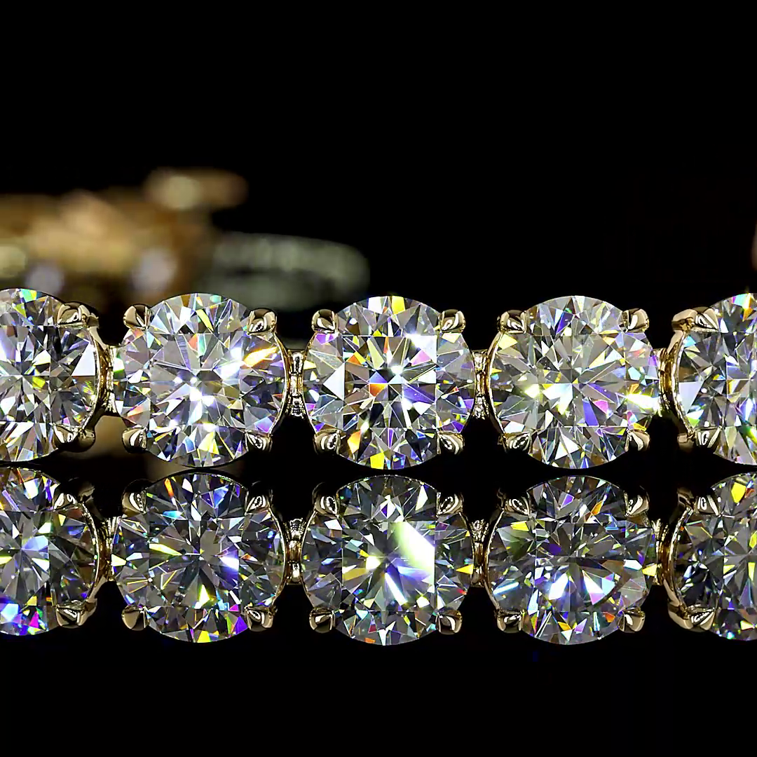 16.90 CTTW Round Lab Grown Diamond Tennis Bracelet 7" (E Color and VS1 Clarity)