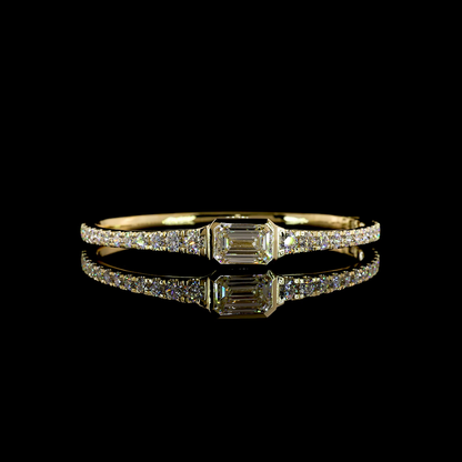 6.54 CTTW Emerald Lab Grown Diamond Bangles Bracelet 313" (F Color and VS1 Clarity)