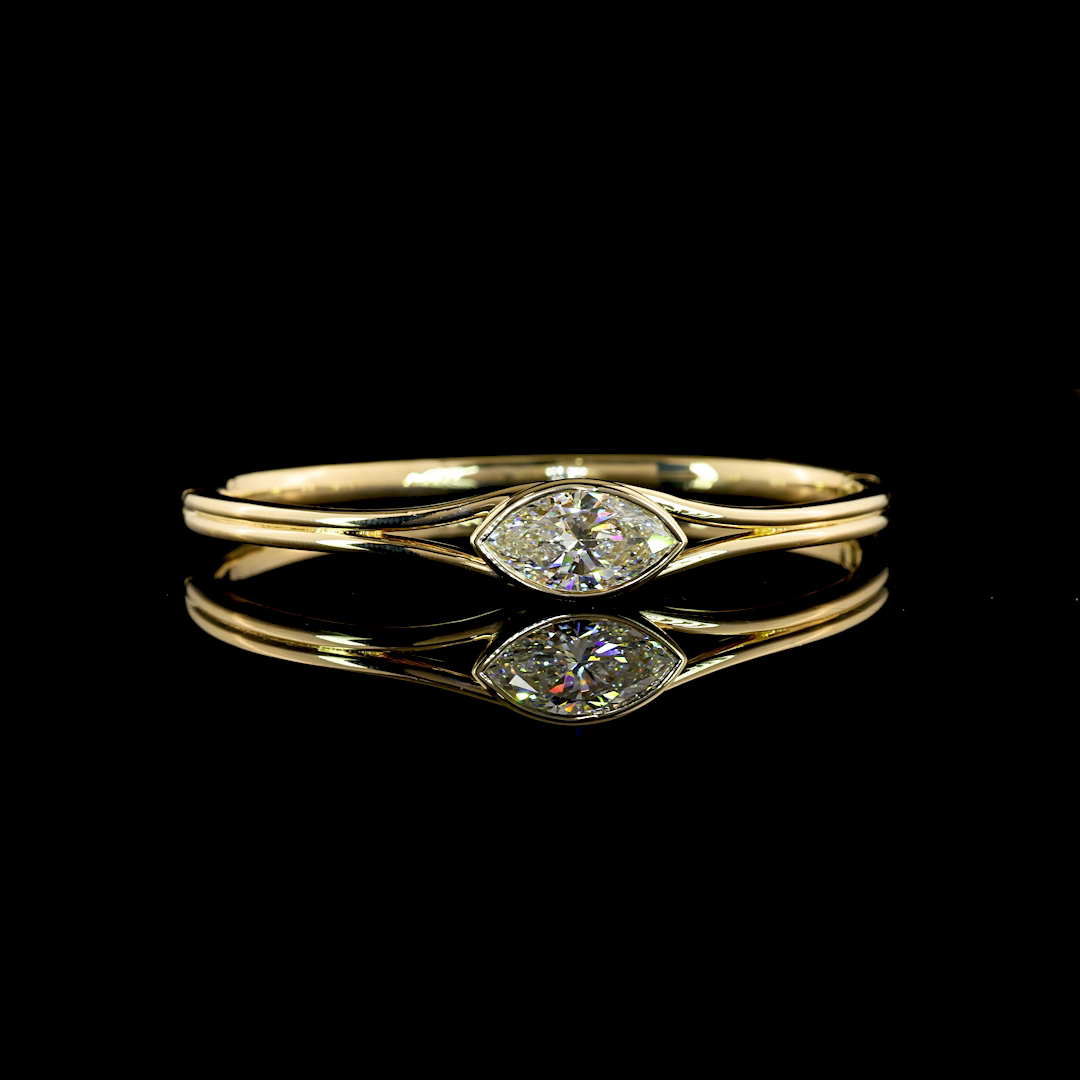 3.27 CT Marquise Lab Grown Diamond Bangles Bracelet 313" (E Color and VVS2 Clarity)