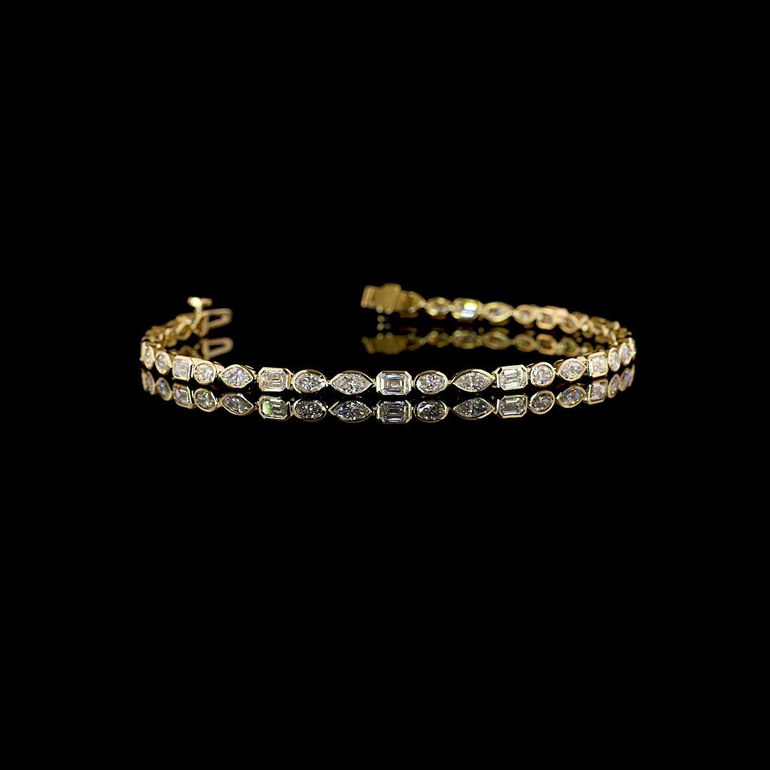 3.28 CTTW MIX Lab Grown Diamond Tennis Bracelet 6.5" (E Color and VS1 Clarity)
