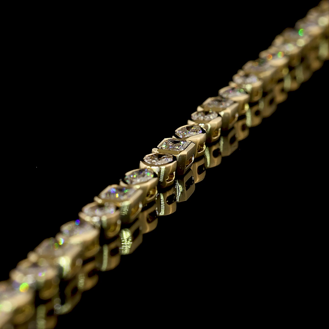 3.28 CTTW MIX Lab Grown Diamond Tennis Bracelet 6.5" (E Color and VS1 Clarity)