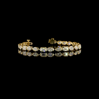 7.32 CTTW MIX Lab Grown Diamond Tennis Bracelet 6.5" (F Color and VS1 Clarity)
