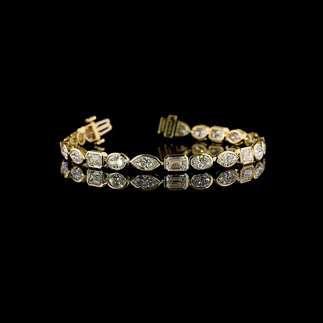 10.76 CTTW MIX Lab Grown Diamond Tennis Bracelet 6.5" (E Color and VS1 Clarity)