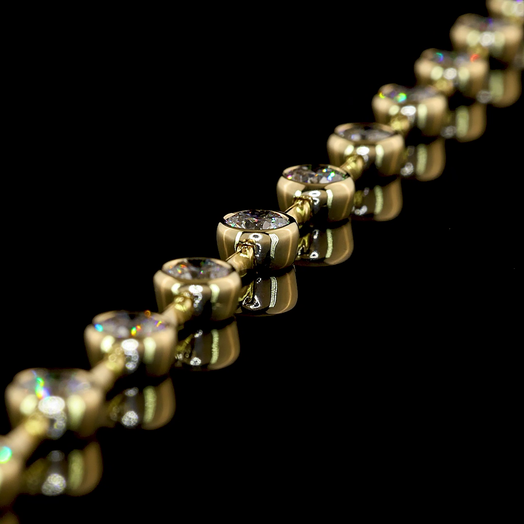 2.96 CTTW Round Lab Grown Diamond Station Bracelet 6.5" (E Color and VS1 Clarity)