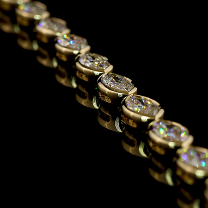6.93 CTTW Marquise Lab Grown Diamond Tennis Bracelet 6.5" (E Color and VS1 Clarity)