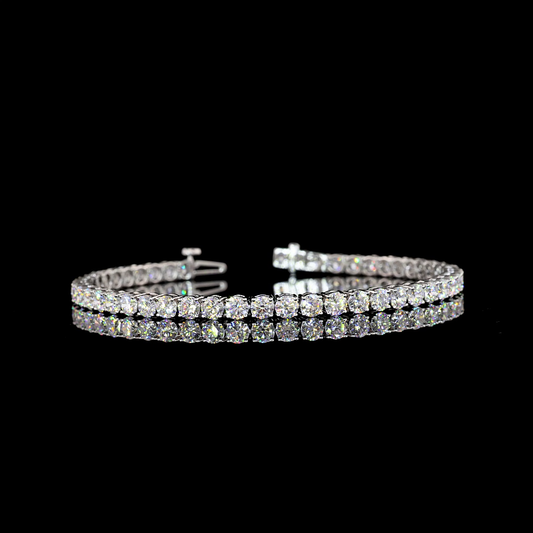 7.09 CTTW Round Lab Diamond Tennis Bracelet 6.75" (F Color and VS2 Clarity)