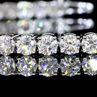 7.09 CTTW Round Lab Diamond Tennis Bracelet 6.75" (F Color and VS2 Clarity)
