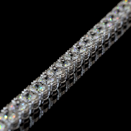5.91 CTTW Round Natural Diamond Tennis Bracelet 7" (F Color and VS Clarity)