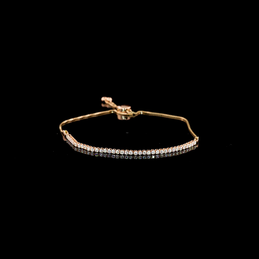0.98 CTTW Round Lab Diamond Tennis Bracelet (F Color and VS2 Clarity)