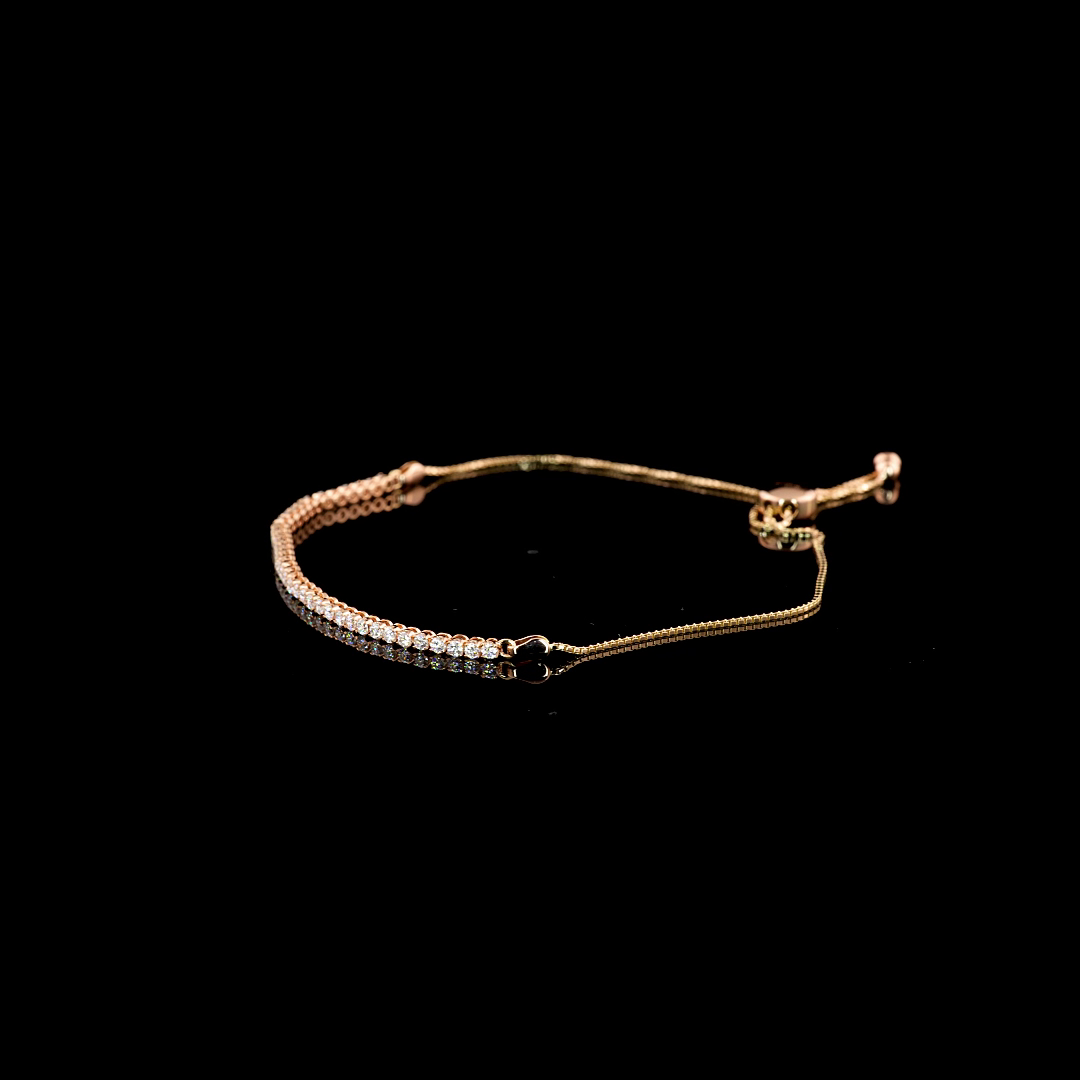 0.98 CTTW Round Lab Diamond Tennis Bracelet (F Color and VS2 Clarity)