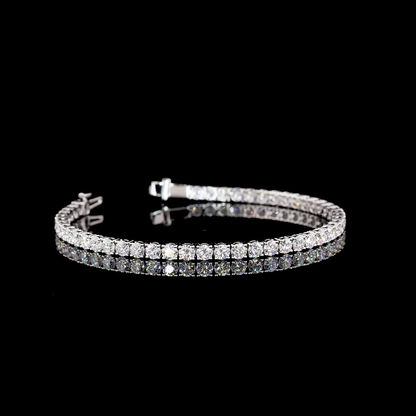 6.09 CTTW Round Lab Diamond Tennis Bracelet (F Color and VS2 Clarity)