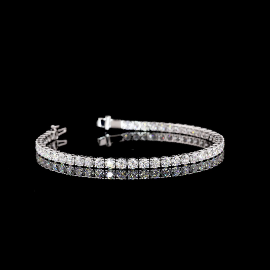 6.09 CTTW Round Lab Diamond Tennis Bracelet (F Color and VS2 Clarity)