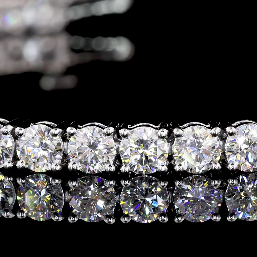 6.09 CTTW Round Lab Diamond Tennis Bracelet (F Color and VS2 Clarity)