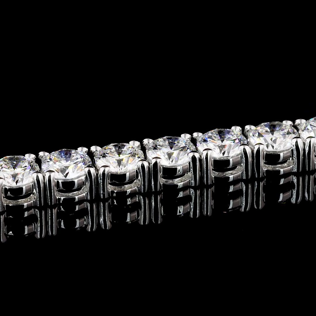 6.09 CTTW Round Lab Diamond Tennis Bracelet (F Color and VS2 Clarity)