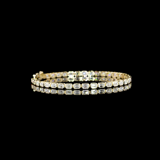 4.96 CTTW Emerald Lab Diamond Tennis Bracelet (E Color and VS1 Clarity)