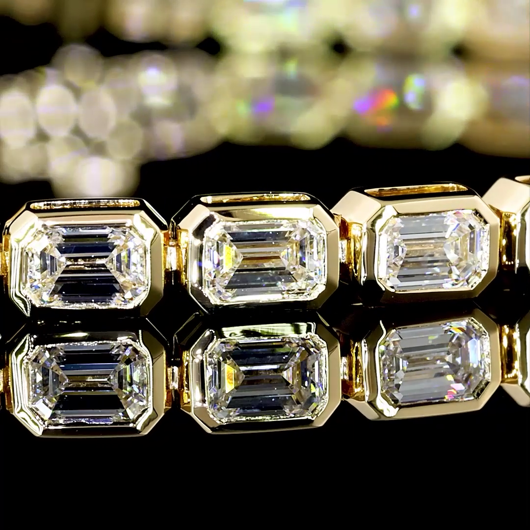 4.96 CTTW Emerald Lab Diamond Tennis Bracelet (E Color and VS1 Clarity)