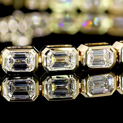 4.96 CTTW Emerald Lab Diamond Tennis Bracelet (E Color and VS1 Clarity)