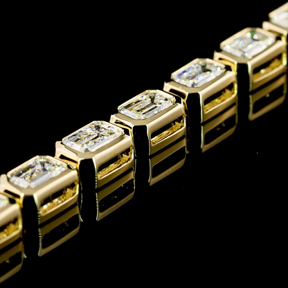 4.96 CTTW Emerald Lab Diamond Tennis Bracelet (E Color and VS1 Clarity)