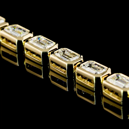 4.96 CTTW Emerald Lab Diamond Tennis Bracelet (E Color and VS1 Clarity)