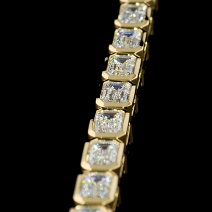 6.80 CTTW Emerald Lab Diamond Tennis Bracelet 7" (E Color and VS1 Clarity)