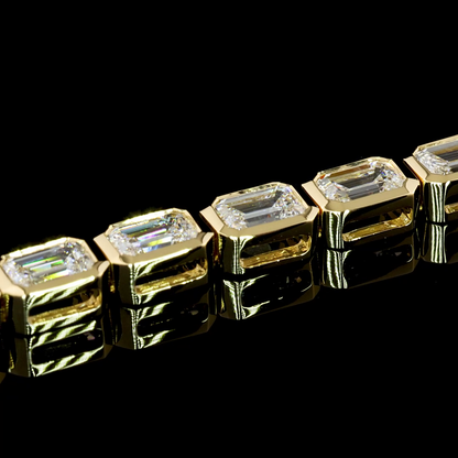6.80 CTTW Emerald Lab Diamond Tennis Bracelet 7" (E Color and VS1 Clarity)