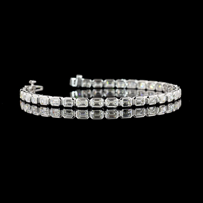 6.33 CTTW Emerald Lab Diamond Tennis Bracelet 6.5" (D Color and VS1 Clarity)