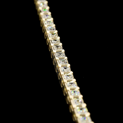 4.57 CTTW Emerald Lab Diamond Tennis Bracelet 6.5" 14k Yellow Gold F Color and VS2 Clarity jewelry-spot-usa