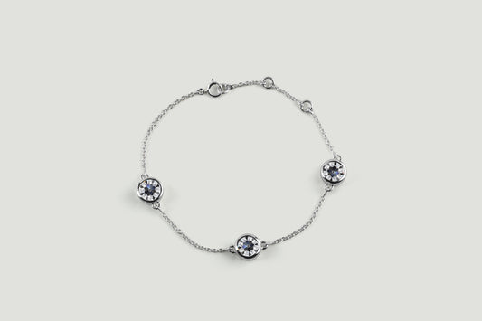 3.18 CTTW Old European Brilliant Lab Diamond Station Bracelet 7" (D Color and VS1 Clarity)