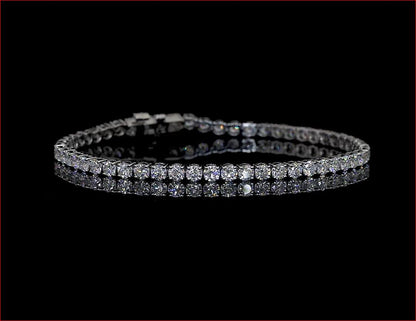 6.35 CTTW Round Lab Grown Diamond Tennis Bracelet 7" (E Color and VS1 Clarity)