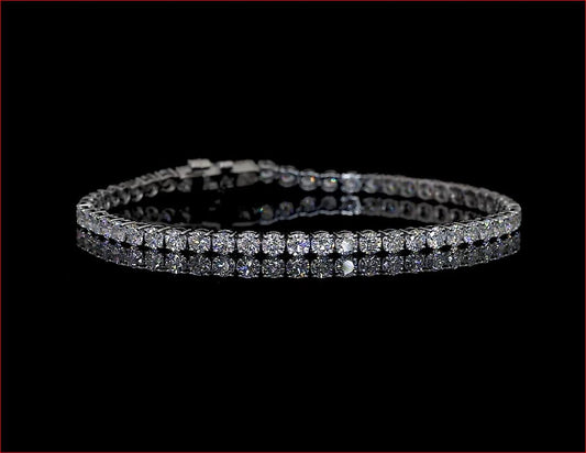 6.35 CTTW Round Lab Grown Diamond Tennis Bracelet 7" (E Color and VS1 Clarity)