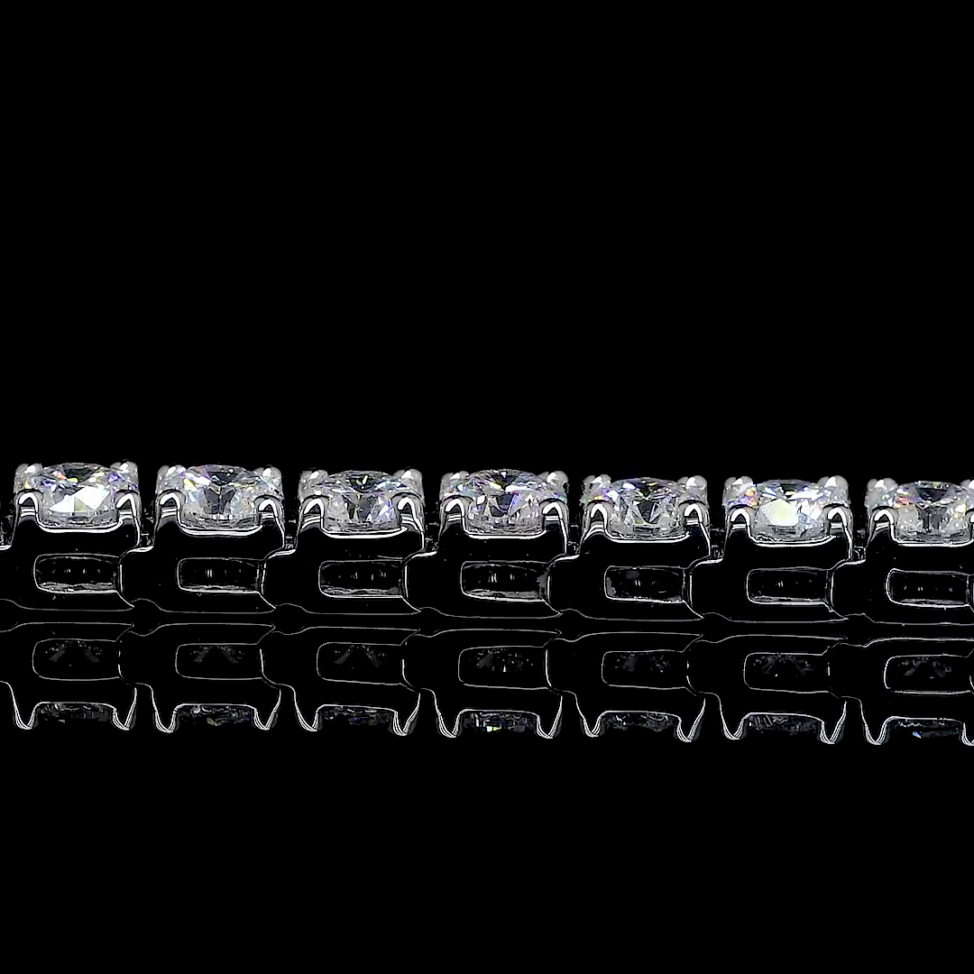 3.33 CTTW Round Natural Diamond Tennis Bracelet 7" (H Color and SI Clarity)