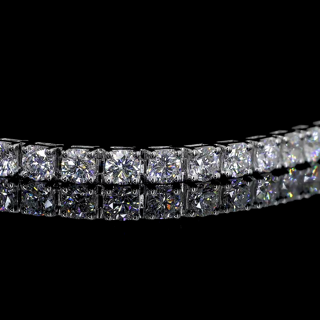 10.29 CTTW Round Lab Diamond Tennis Bracelet 7" 14k White Gold F Color and VS2 Clarity jewelry-spot-usa