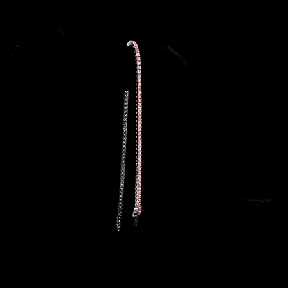 1.62 CTTW Round Lab Diamond Tennis Bracelet 7" (Fancy Vivid Pink Color and VS2 Clarity)