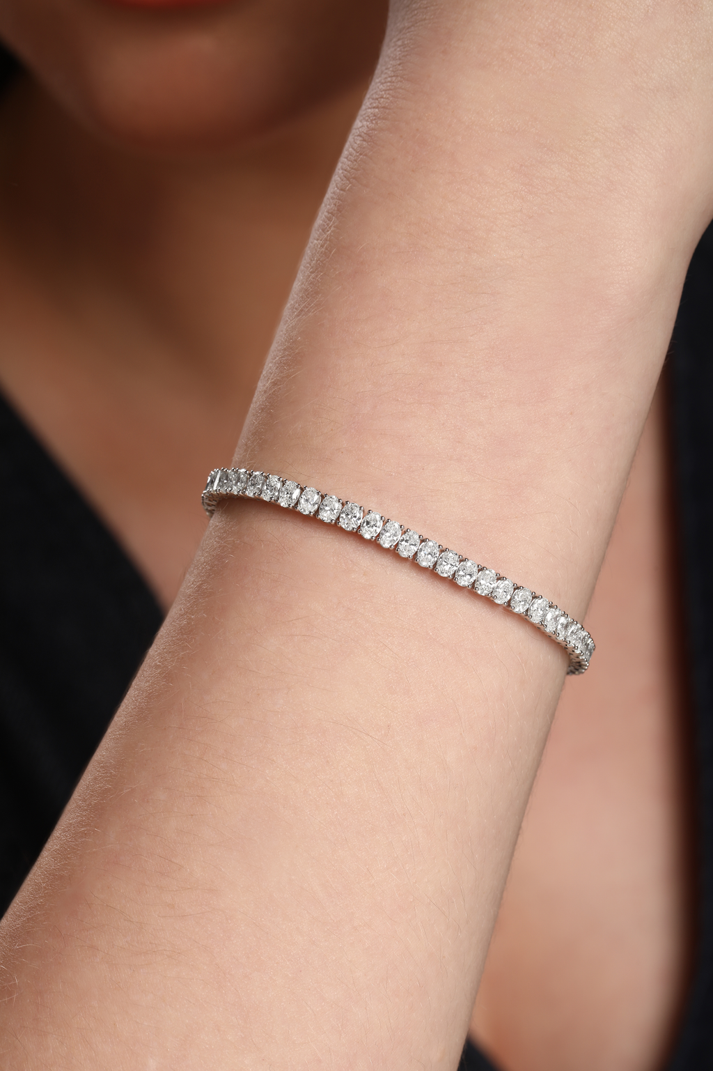 Diamond Oval Tennis Bracelet