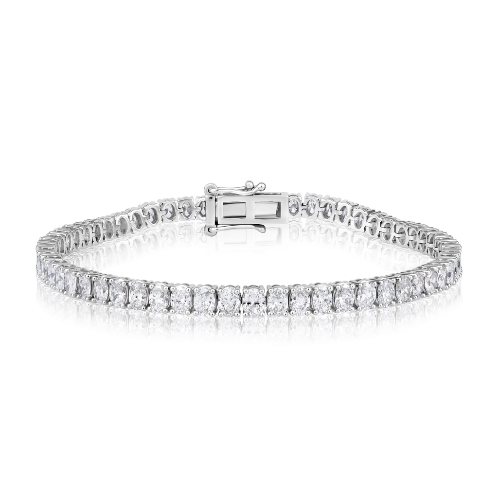 Diamond Oval Tennis Bracelet
