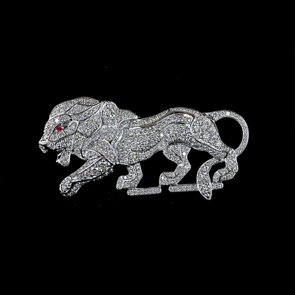 2.35 CTTW Round Lab Diamond Symbol Brooch (E Color and VS1 Clarity)