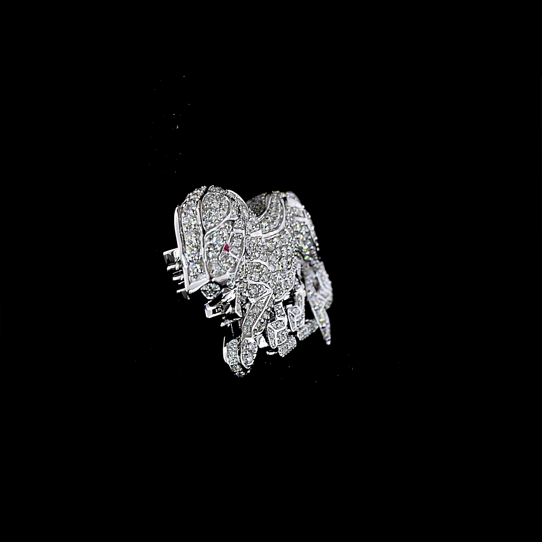 2.35 CTTW Round Lab Diamond Symbol Brooch (E Color and VS1 Clarity)