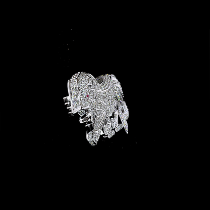 2.35 CTTW Round Lab Diamond Symbol Brooch (E Color and VS1 Clarity)