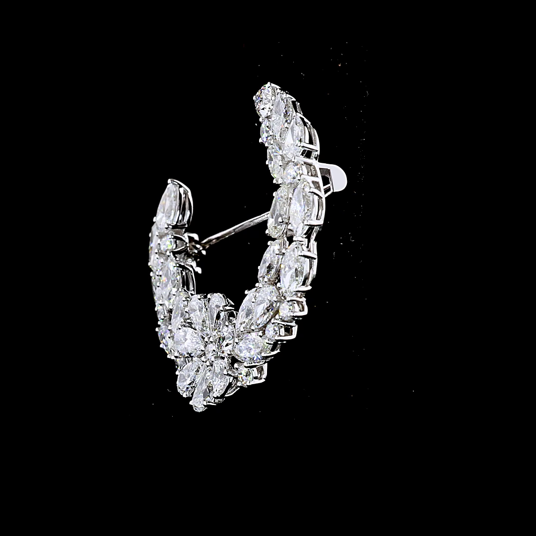 3.73 CTTW MIX Lab Diamond Special Brooch (E Color and VS1 Clarity)