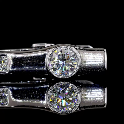 3.45 CTTW Round Lab Diamond Special Brooch (E Color and VS1 Clarity)