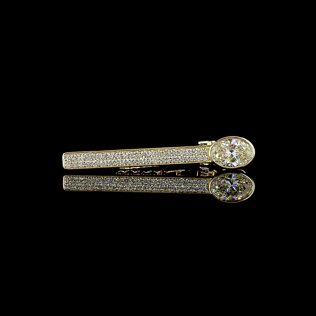 4.41 CTTW Oval Lab Diamond Special Brooch (F Color and VS1 Clarity)