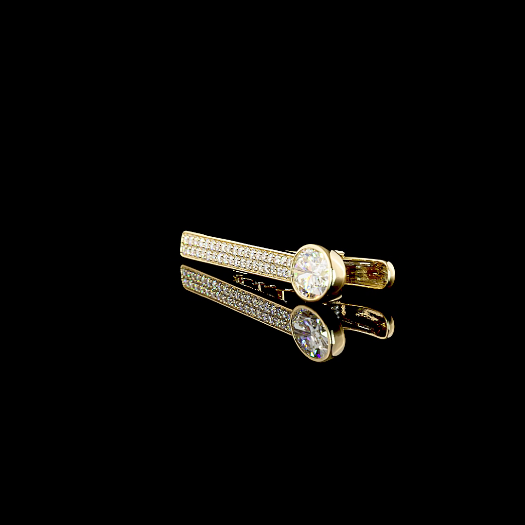 4.41 CTTW Oval Lab Diamond Special Brooch (F Color and VS1 Clarity)