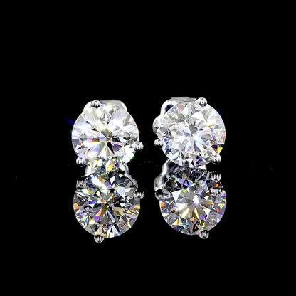 5.14 CTTW Round Lab Diamond Martini Earring 14k White Gold F Color and VS1 Clarity jewelry-spot-usa