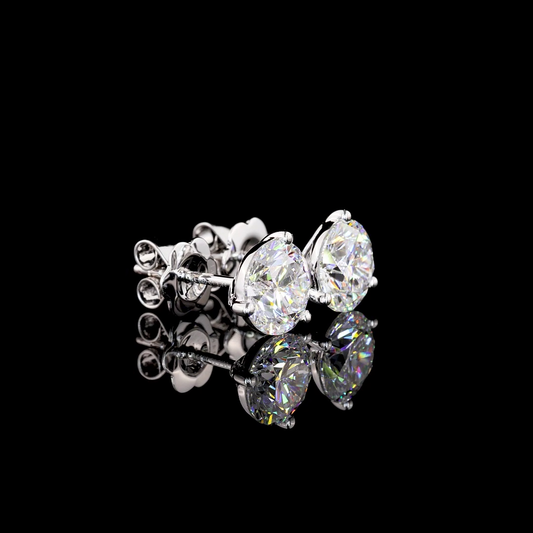 3.04 CTTW Round Lab Diamond Martini Earring 14k White Gold F Color and VVS2/VS1 Clarity jewelry-spot-usa