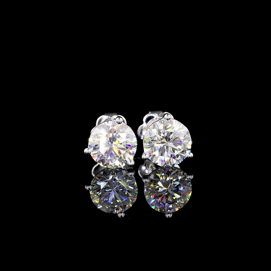 3.04 CTTW Round Lab Diamond Martini Earring 14k White Gold F Color and VVS2/VS1 Clarity jewelry-spot-usa